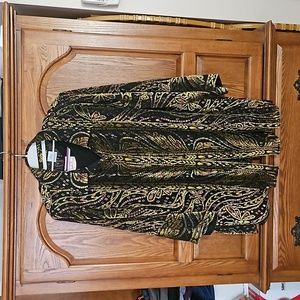 Bob Mackie Butterflies sheer burnout tunic